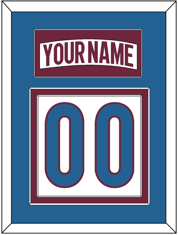 Colorado Nameplate & Number (Back) - Road White - Double Mat 3