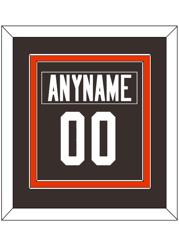 Cleveland Nameplate & Number (Back) Combined - Home Brown - Double Mat 2