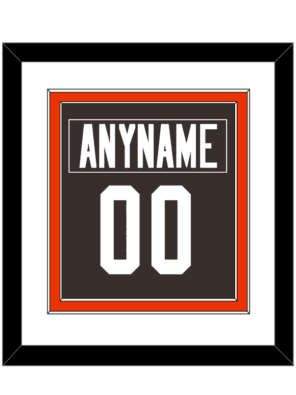 Cleveland Nameplate & Number (Back) Combined - Home Brown - Double Mat 1