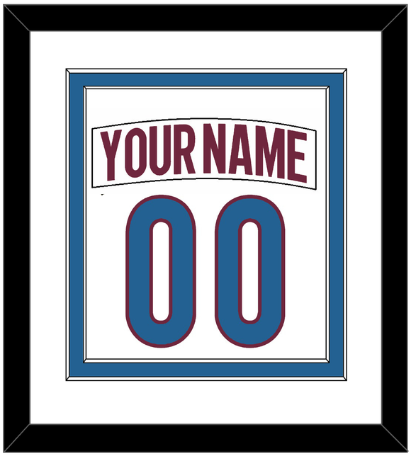 Colorado Nameplate & Number (Back) Combined - Road White - Double Mat 2