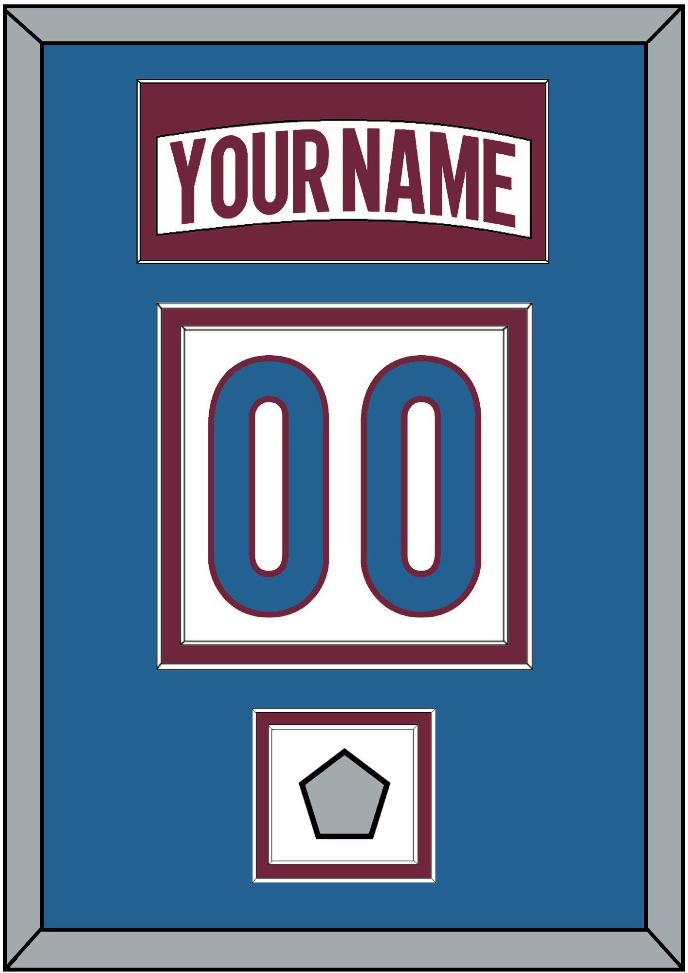 Colorado Nameplate & Number (Back) With Stanley Cup Finals Patch - Road White - Signature Tier 4