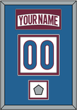 Colorado Nameplate & Number (Back) With Stanley Cup Champions Patch - Road White - Double Mat 4