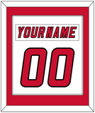 Carolina Nameplate & Number (Back) Combined - Road White (2007-2013) - Single Mat 1