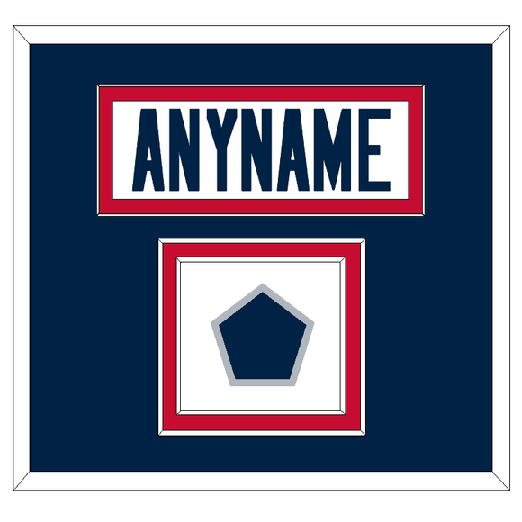 New England Nameplate & Jersey Logo Patch - Road White Jersey - Double Mat 1