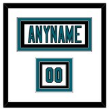 San Jose Nameplate & Number (Shoulder) - Road White (2017-2022) - Triple Mat 1