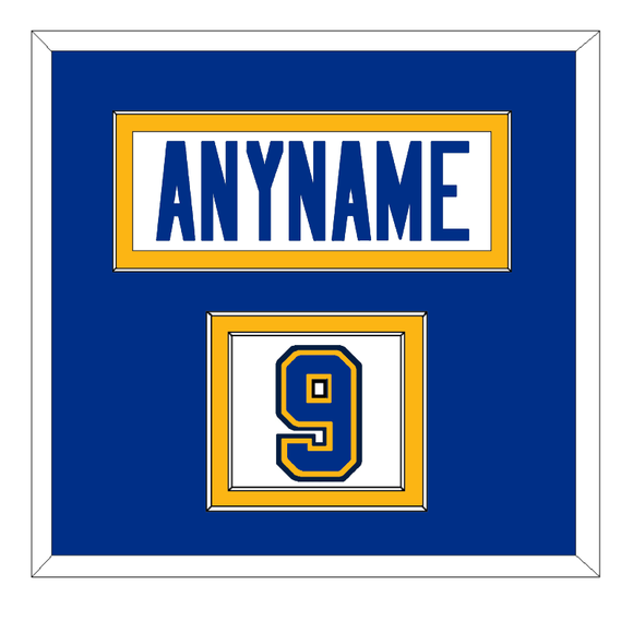St. Louis Nameplate & Number (Shoulder) - Road White - Double Mat 2