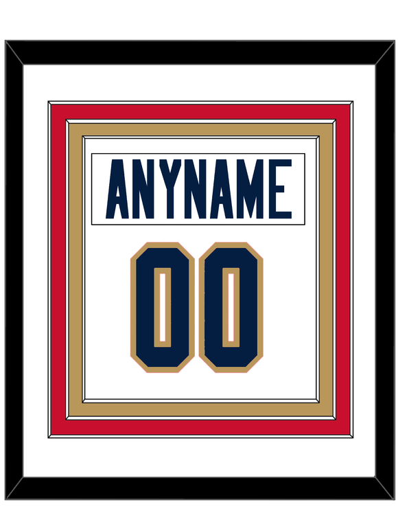 Florida Nameplate & Number (Back) Combined - Road White - Triple Mat 1