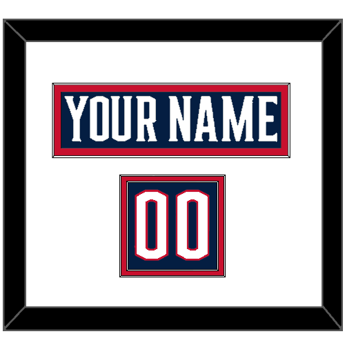 Columbus Nameplate & Number (Shoulder) - Home Navy Blue - Double Mat 1