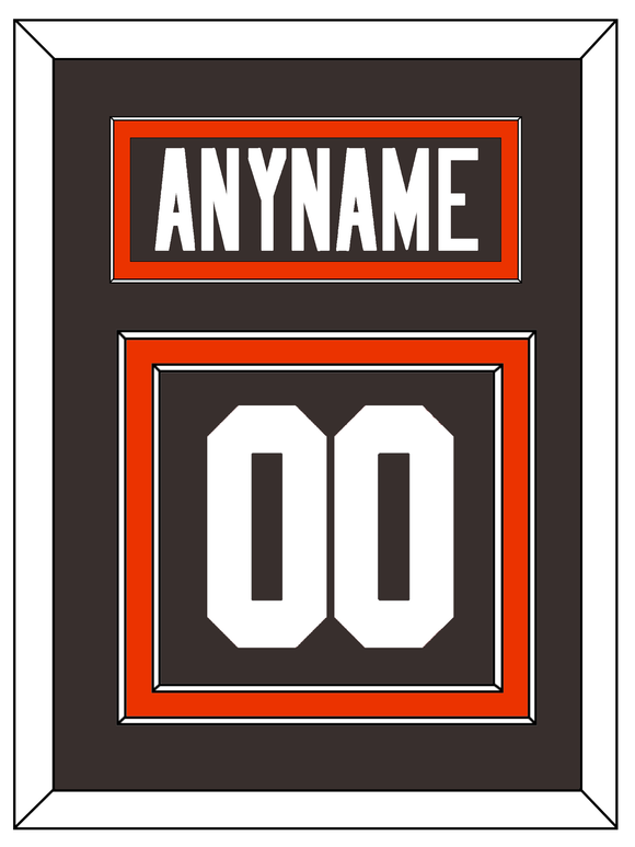 Cleveland Nameplate & Number (Back) - Home Brown - Double Mat 2