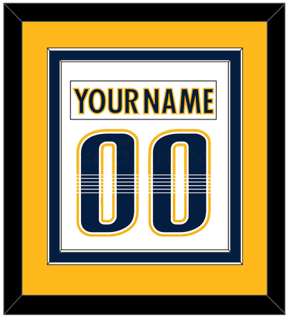 Nashville Nameplate & Number (Back) Combined - Road White - Signature Tier 3