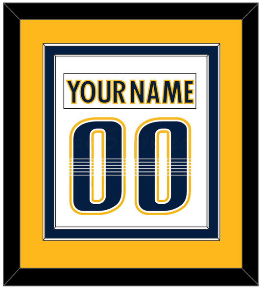 Nashville Nameplate & Number (Back) Combined - Road White - Signature Tier 3