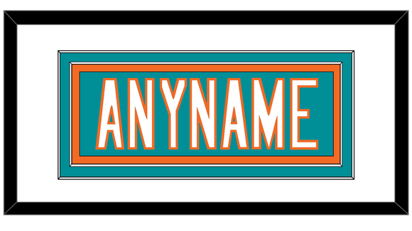 Miami Nameplate - Aqua Jersey - Double Mat 1