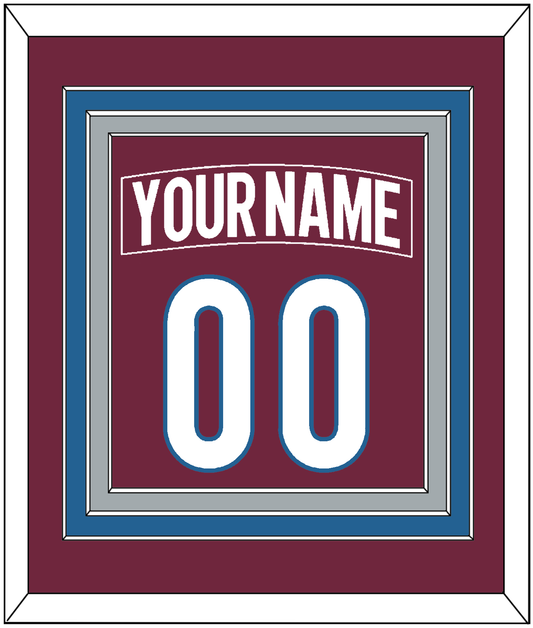 Colorado Nameplate & Number (Back) Combined - Home Burgundy - Premier Tier 2