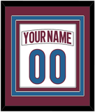 Colorado Nameplate & Number (Back) Combined - Road White - Triple Mat 2