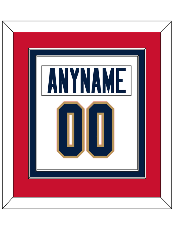Florida Nameplate & Number (Back) Combined - Road White - Double Mat 2