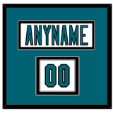 San Jose Nameplate & Number (Shoulder) - Road White (2017-2022) - Double Mat 1