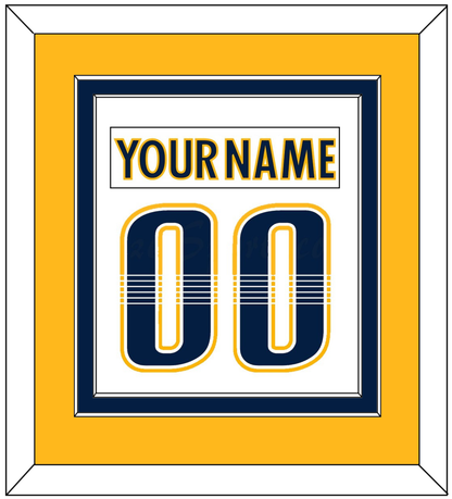 Nashville Nameplate & Number (Back) Combined - Road White - Signature Tier 3