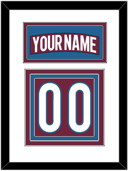 Colorado Nameplate & Number (Back) - Home Burgundy - Premier Tier 1