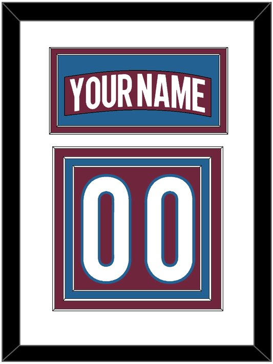 Colorado Nameplate & Number (Back) - Home Burgundy - Premier Tier 1