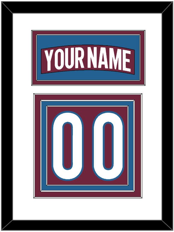 Colorado Nameplate & Number (Back) - Home Burgundy - Triple Mat 1