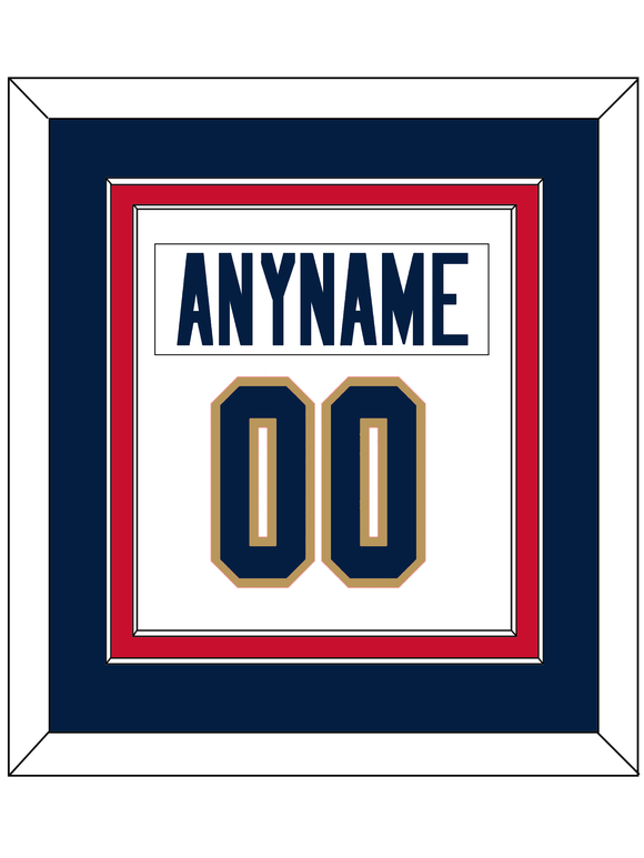 Florida Nameplate & Number (Back) Combined - Road White - Double Mat 4