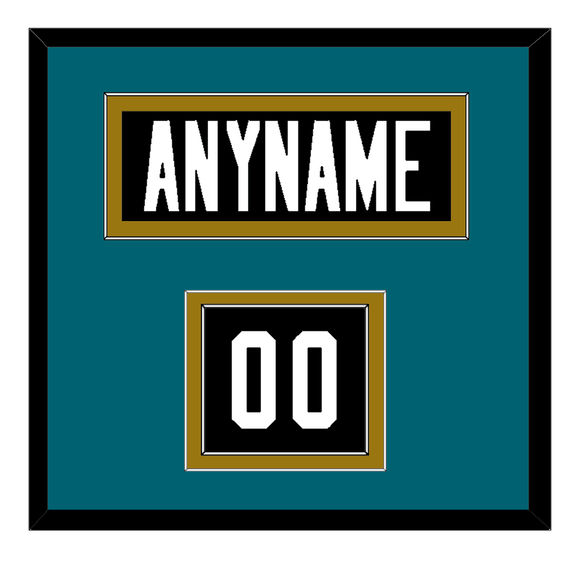 Jacksonville Nameplate & Number (Shoulder) - Alternate Black - Double Mat 2