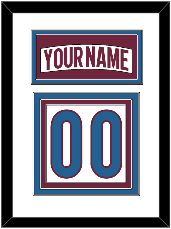 Colorado Nameplate & Number (Back) - Road White - Triple Mat 1