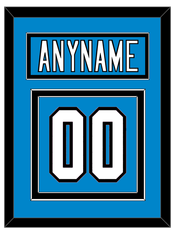Carolina Nameplate & Number (Back) - Home Blue - Double Mat 4