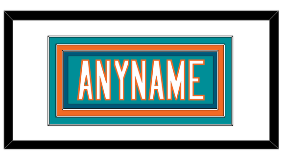Miami Nameplate - Aqua Jersey - Triple Mat 1