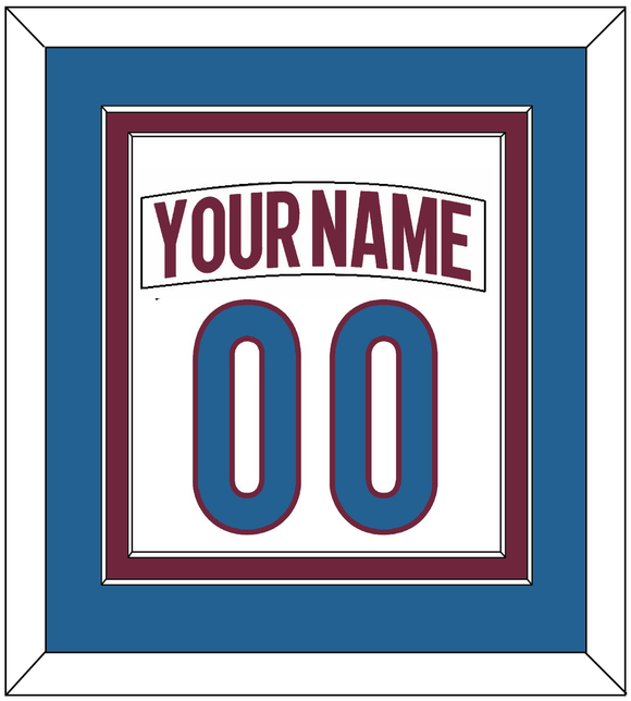Colorado Nameplate & Number (Back) Combined - Road White - Double Mat 4