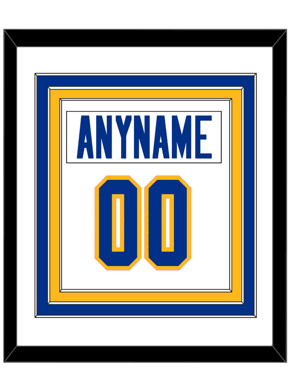 Buffalo Nameplate & Number (Back) Combined - Road White - Triple Mat 1