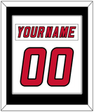 Carolina Nameplate & Number (Back) Combined - Road White (2007-2013) - Single Mat 2