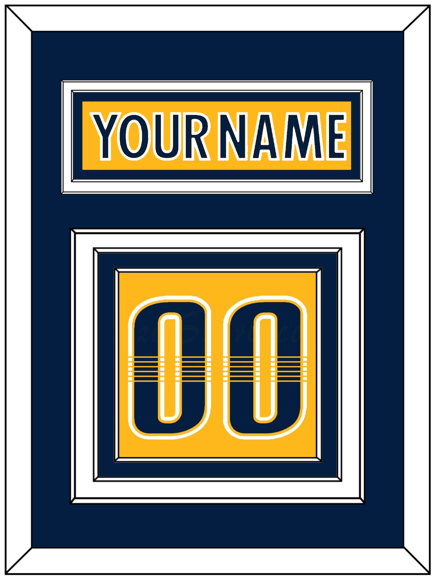 Nashville Nameplate & Number (Back) - Home Gold - Premier Tier 3