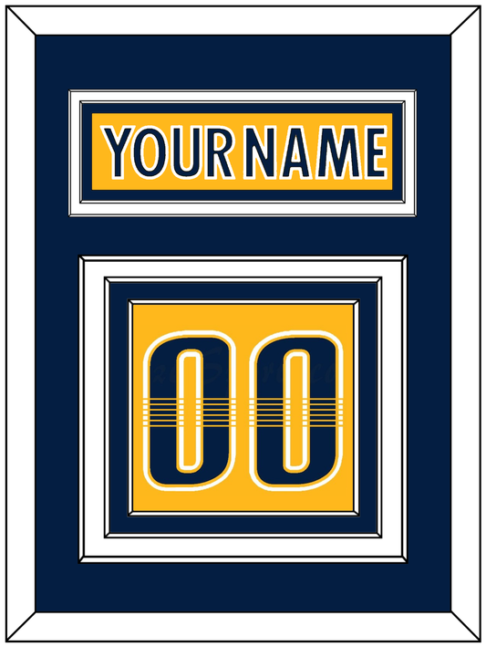 Nashville Nameplate & Number (Back) - Home Gold - Premier Tier 3