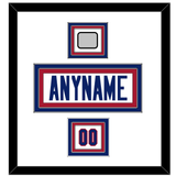 New York Nameplate, Number (Shoulder) & Super Bowl Jersey Patch - Road White (1980-1988) - Triple Mat 1