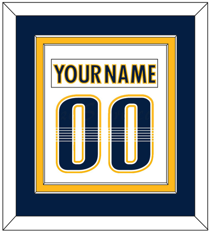 Nashville Nameplate & Number (Back) Combined - Road White - Signature Tier 4