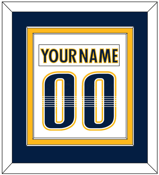 Nashville Nameplate & Number (Back) Combined - Road White - Signature Tier 4