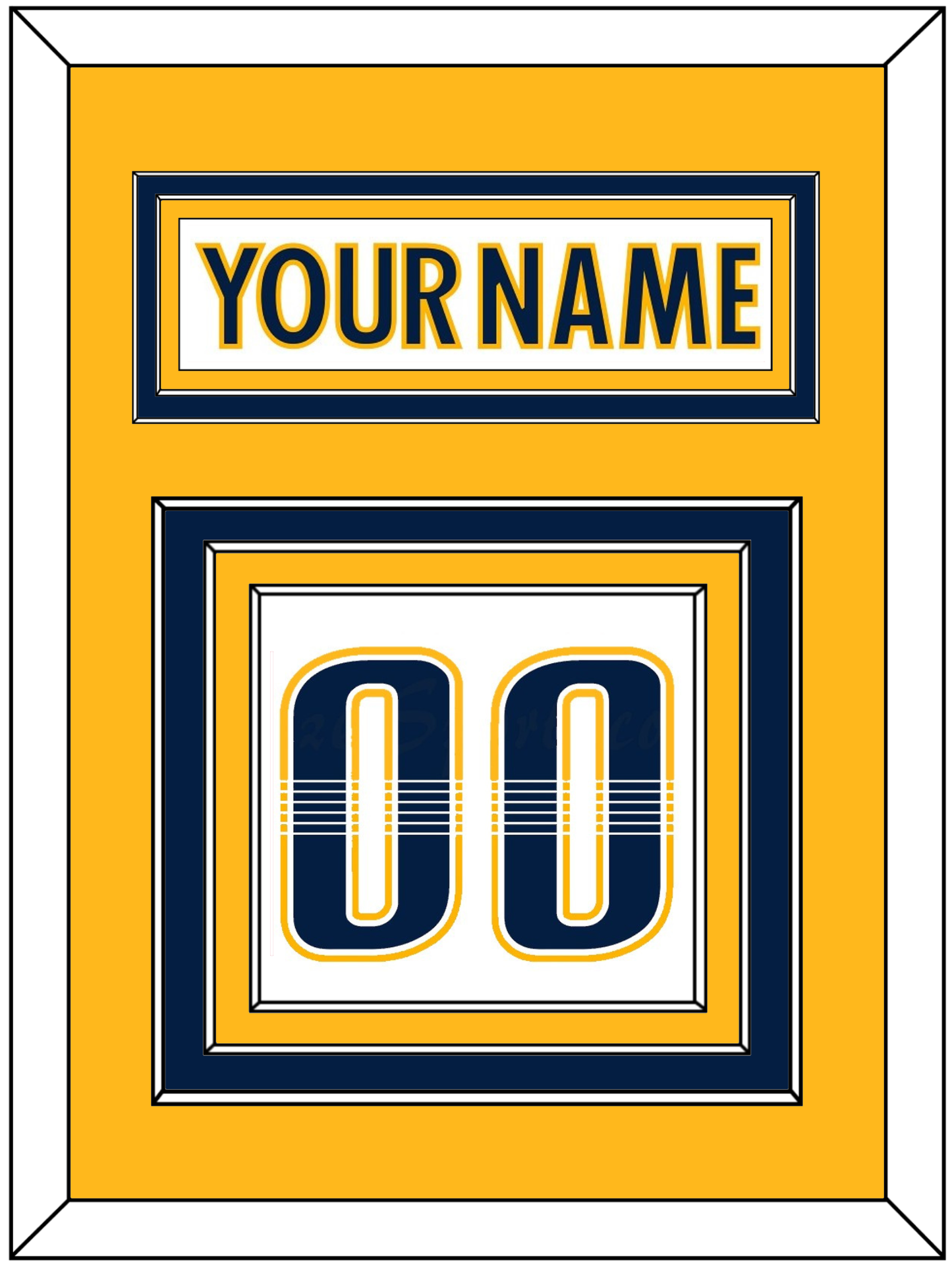 Nashville Nameplate & Number (Back) - Road White - Premier Tier 2