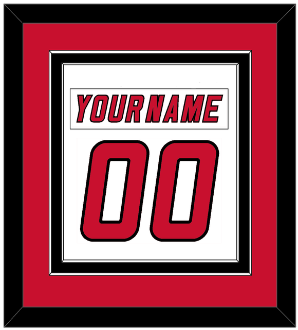 Carolina Nameplate & Number (Back) Combined - Road White (2007-2013) - Double Mat 2