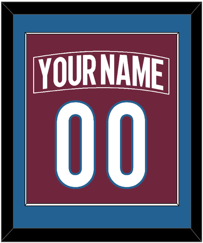 Colorado Nameplate & Number (Back) Combined - Home Burgundy - Essential Tier 2