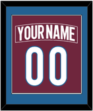 Colorado Nameplate & Number (Back) Combined - Home Burgundy - Single Mat 2