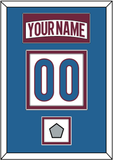 Colorado Nameplate & Number (Back) With Stanley Cup Champions Patch - Road White - Double Mat 4