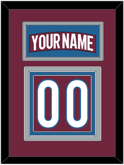 Colorado Nameplate & Number (Back) - Home Burgundy - Premier Tier 3