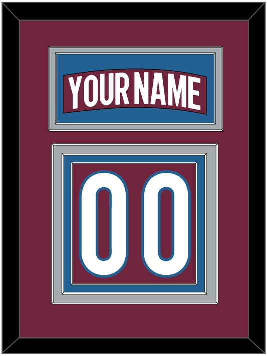 Colorado Nameplate & Number (Back) - Home Burgundy - Premier Tier 3