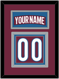 Colorado Nameplate & Number (Back) - Home Burgundy - Triple Mat 3