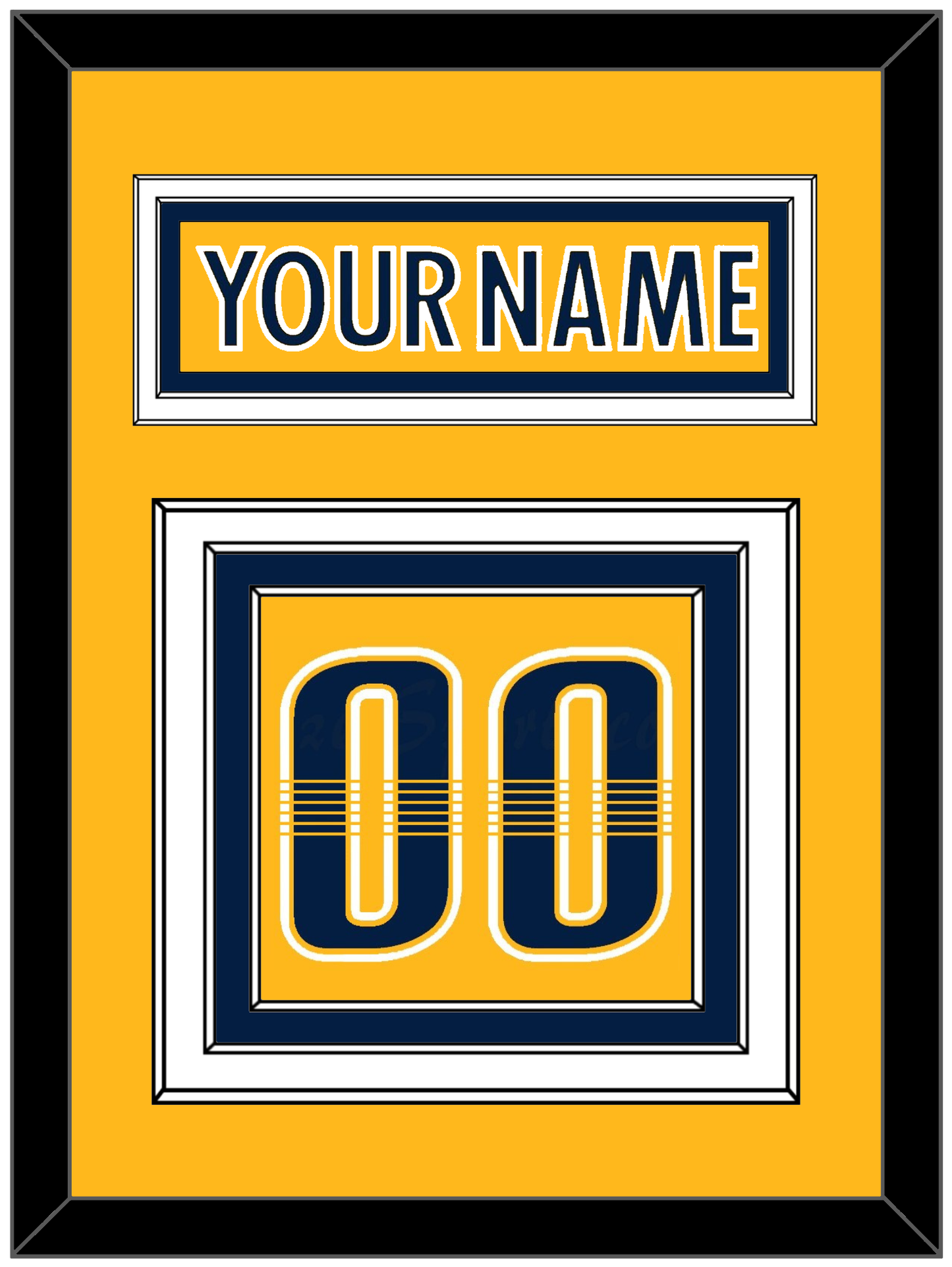 Nashville Nameplate & Number (Back) - Home Gold - Premier Tier 2