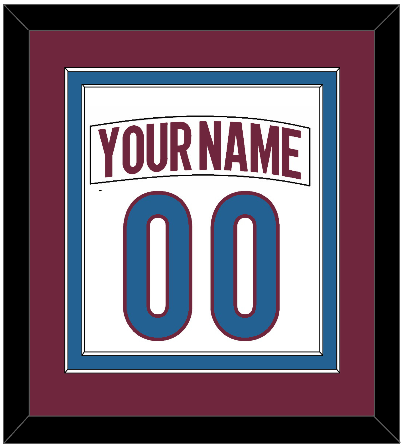 Colorado Nameplate & Number (Back) Combined - Road White - Signature Tier 3