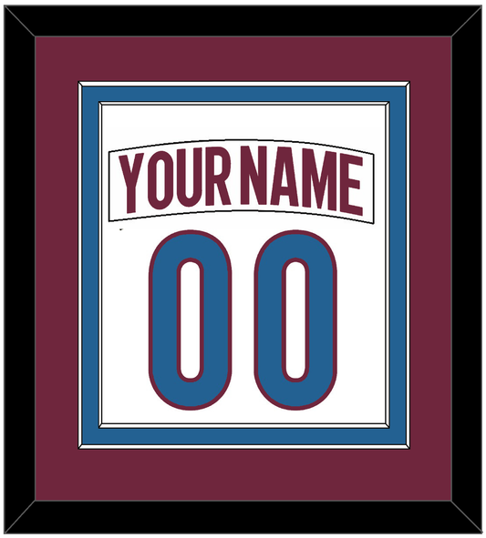 Colorado Nameplate & Number (Back) Combined - Road White - Signature Tier 3
