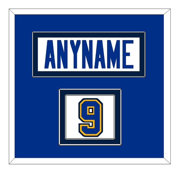 St. Louis Nameplate & Number (Shoulder) - Road White - Double Mat 3
