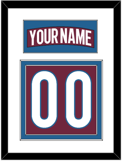 Colorado Nameplate & Number (Back) - Home Burgundy - Signature Tier 1
